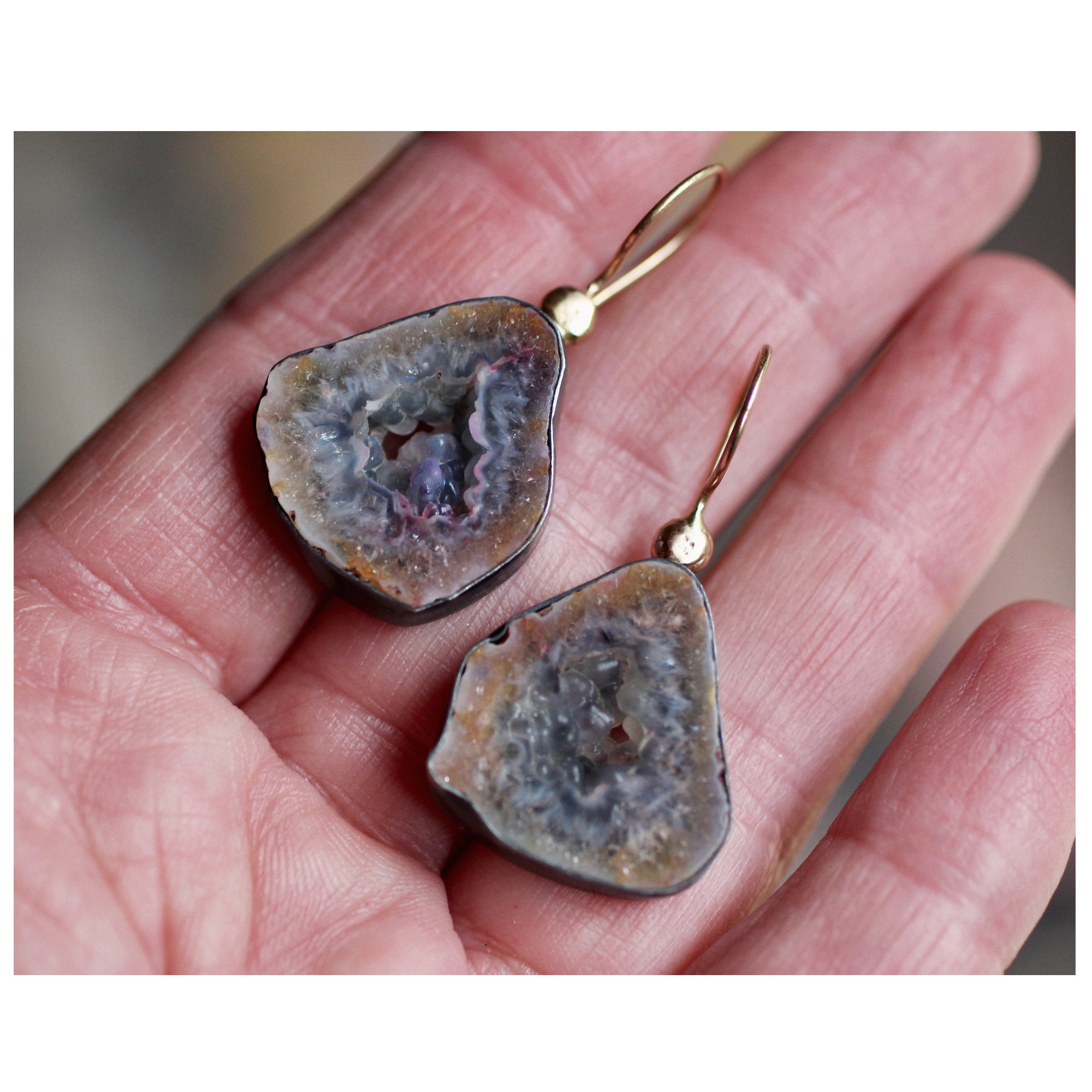 Nebula Earrings with 14k Gold