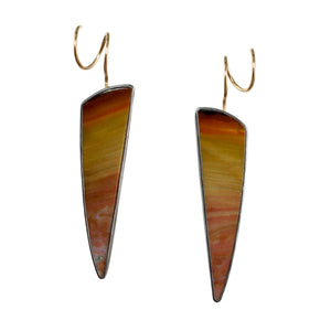 Twisted Dagger Earrings with 14k Gold