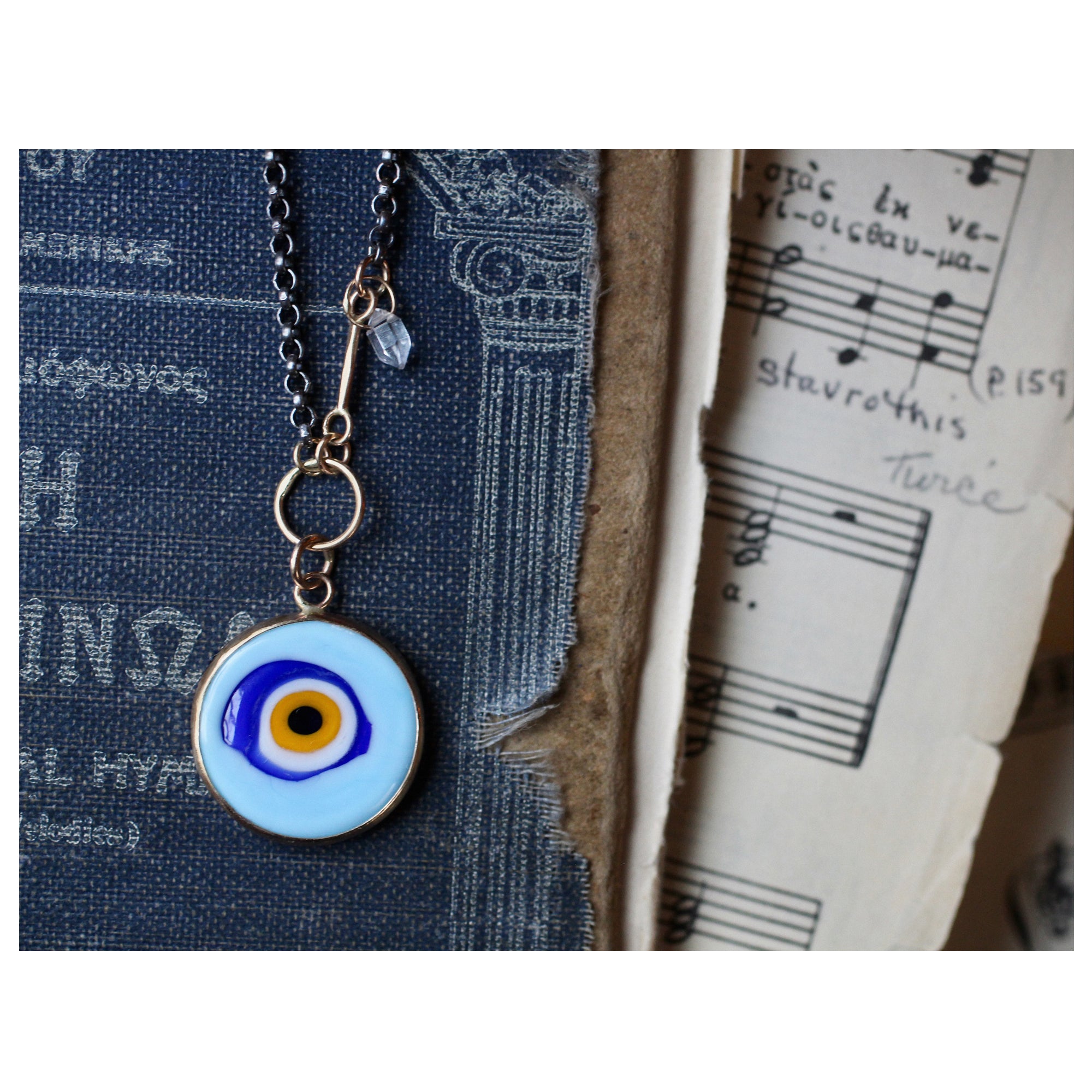 Evil Eye Talisman Necklace with 14k - Limited Edition