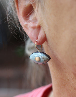 Protective Eye Earrings with 14k Gold