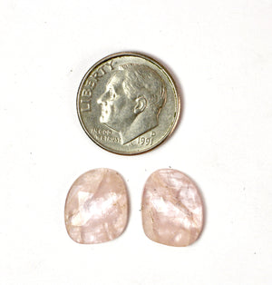 Rose Cut Morganite Pair