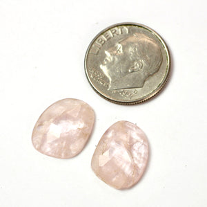 Rose Cut Morganite Pair