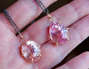 Padparadscha Sapphire Love & Creativity Talisman Pendants in 14k Gold