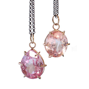 Padparadscha Sapphire Love & Creativity Talisman Pendants in 14k Gold