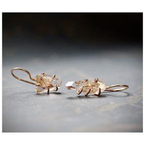 Petroleum Quartz Rock Candy Earrings in 14k Gold