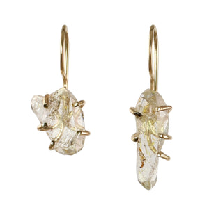 Petroleum Quartz Rock Candy Earrings in 14k Gold